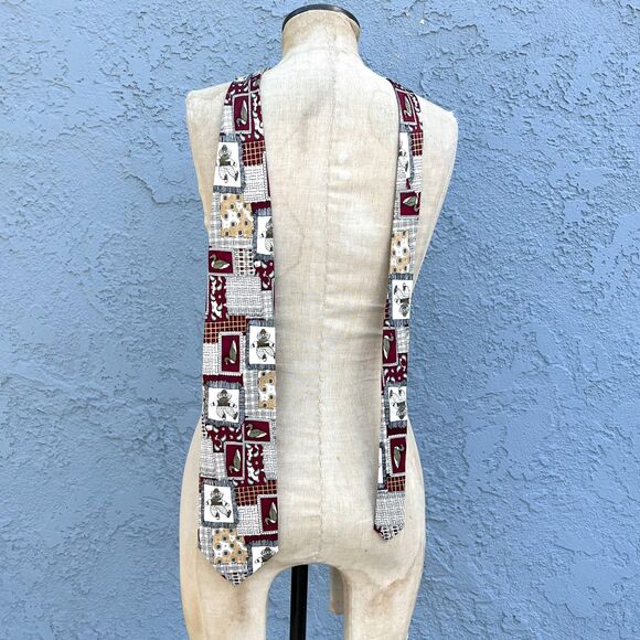 Vintage 90s Tie Clown Dill Novelty Print Menswear Gift - Picture 3 of 8